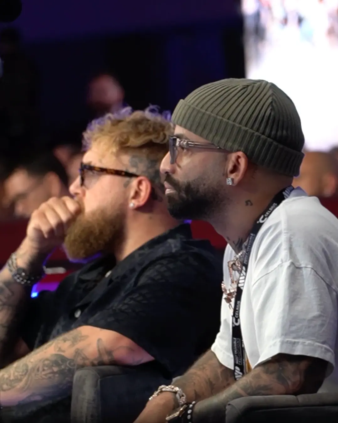 Ringside coverage of talent at a live event